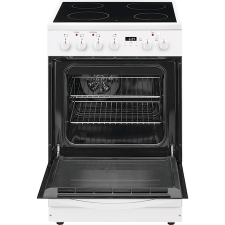 Frigidaire Frigidaire 24-in. White Electric Range with Storage Drawer and Electronic Clock/Timer FCFE2425AW